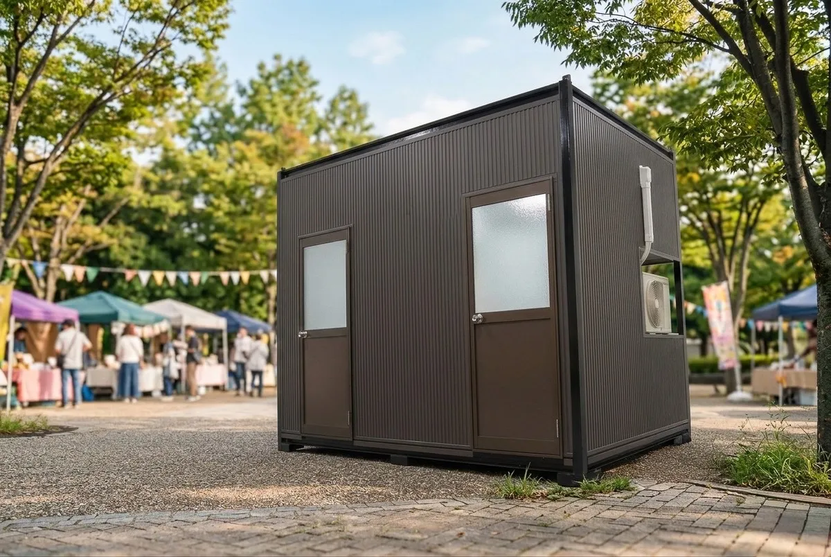 【新発売】年中快適に使える簡易水洗式ハウストイレ